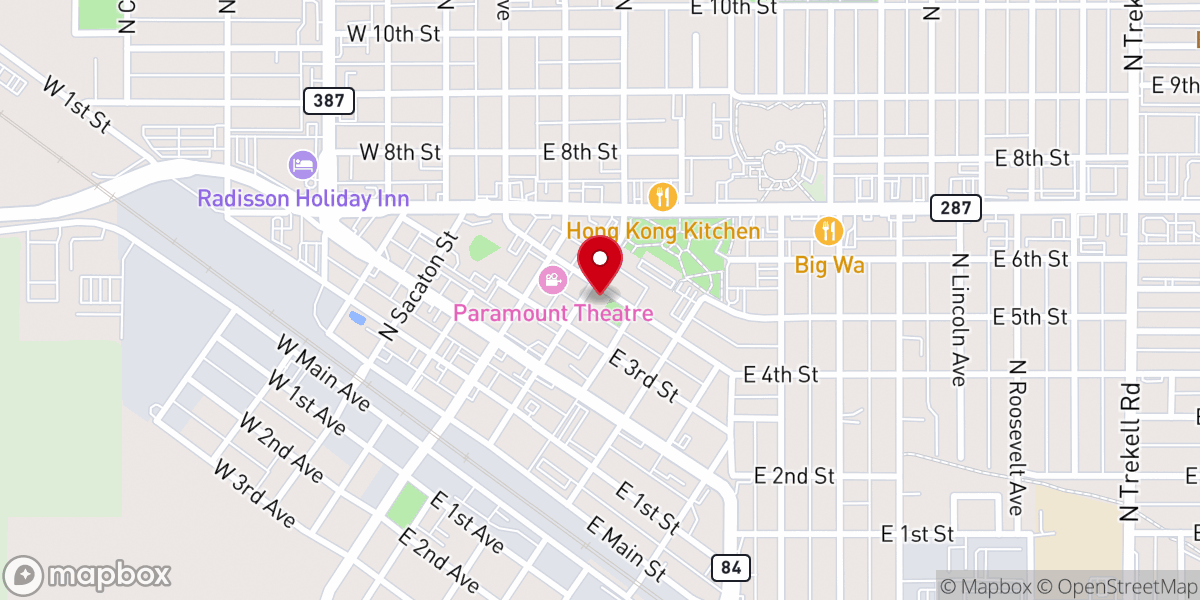 Map showing location of Casa Grande Food Bank