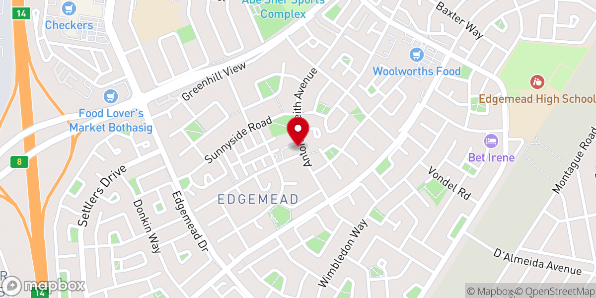 Map showing location of Edge Church Edgemead