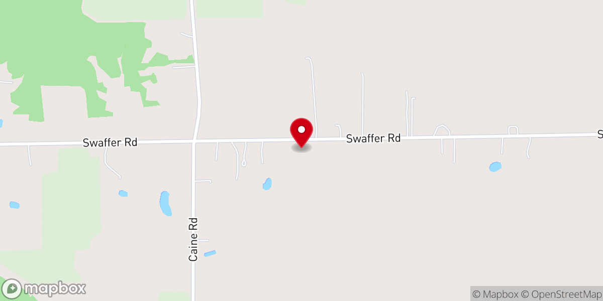 Map showing location of Pineview Mennonite Church