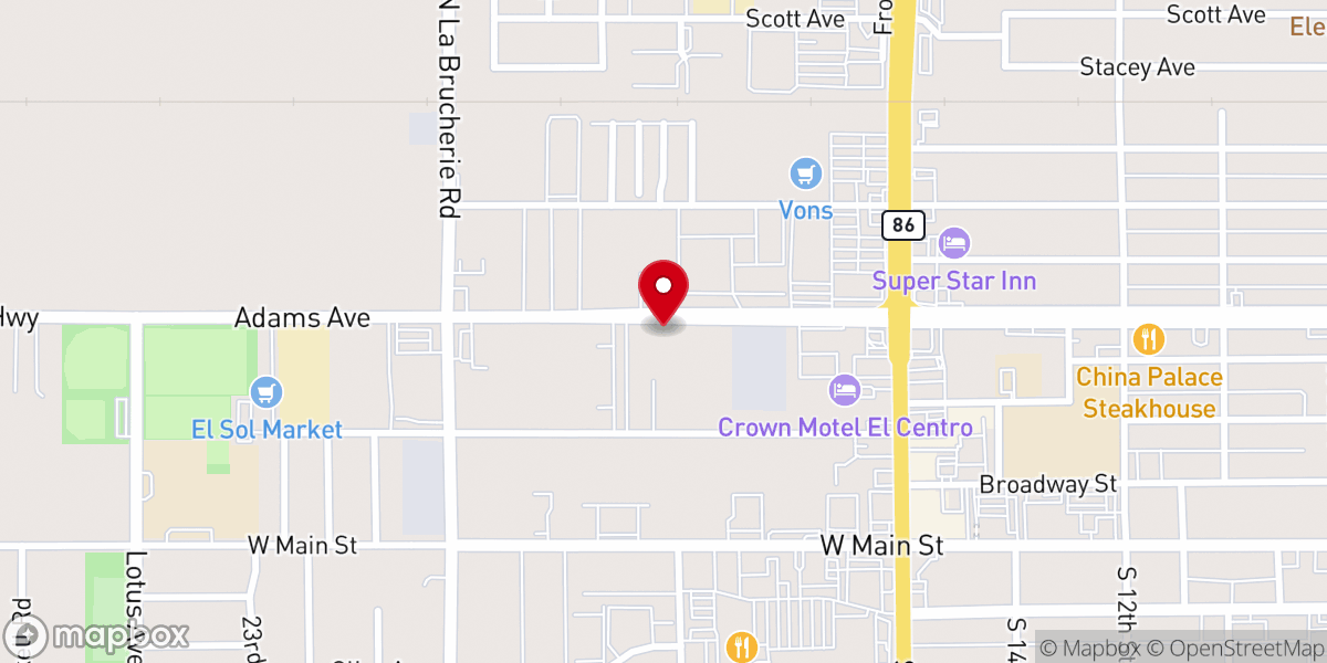 Map showing location of Iglesia Universal