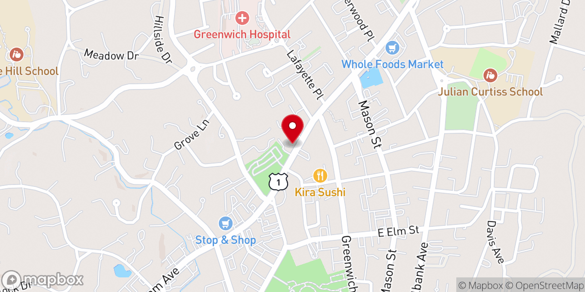 Map showing location of Knights of Columbus