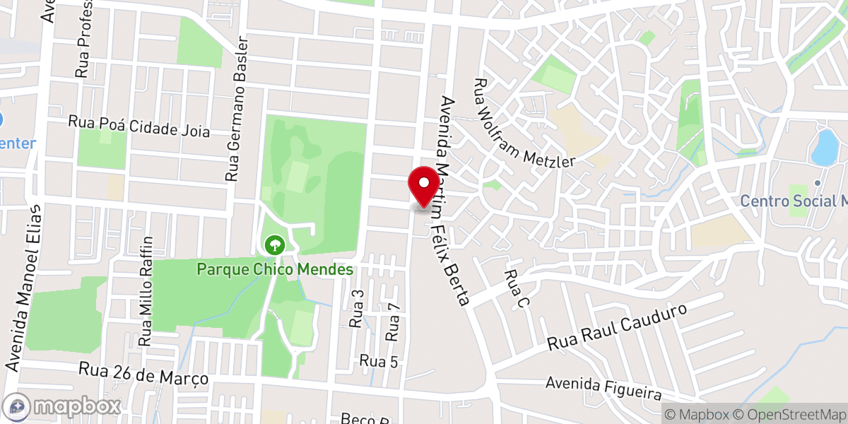 Map showing location of Igreja Universal Leopoldina