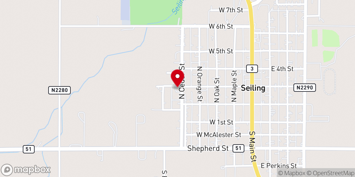Map showing location of Crossroads Community Church