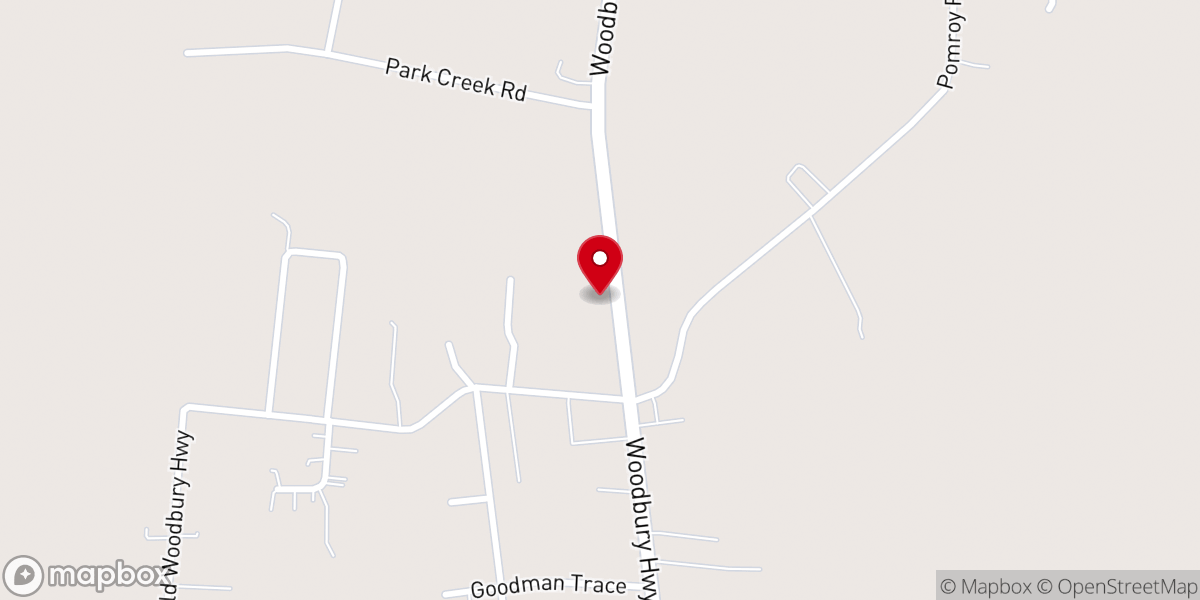 Map showing location of Hillcrest Baptist Church