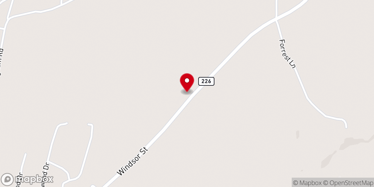 Map showing location of Grace Baptist Church