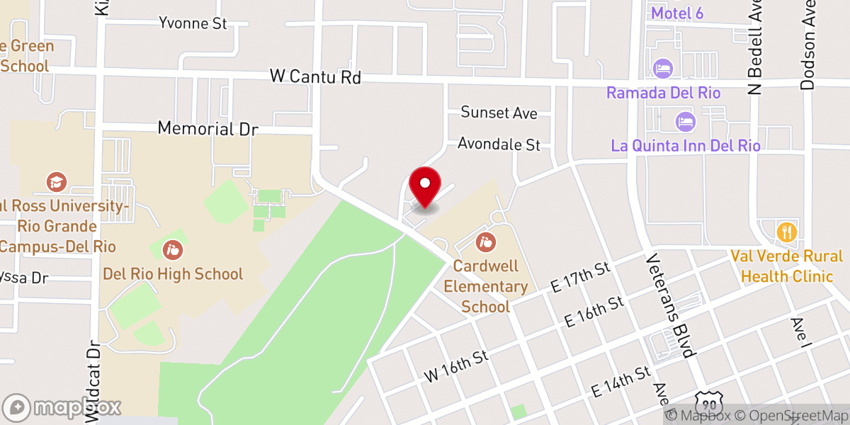 Map showing location of First Christian Church