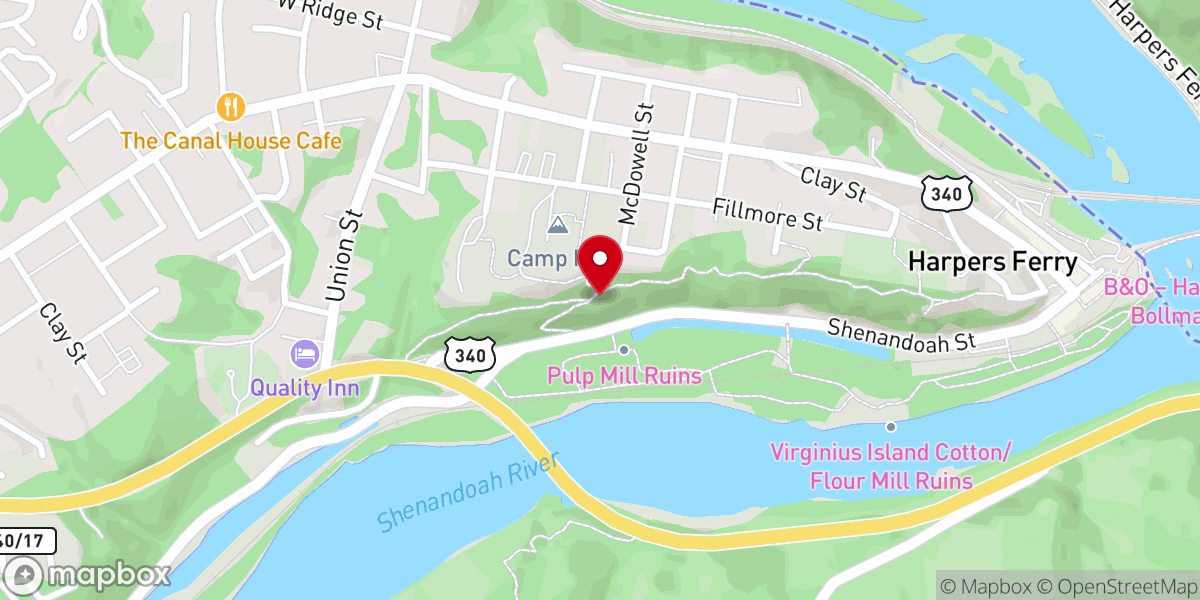 Map showing location of Connector Trail from AT to Appalachian Trail Visitor Center