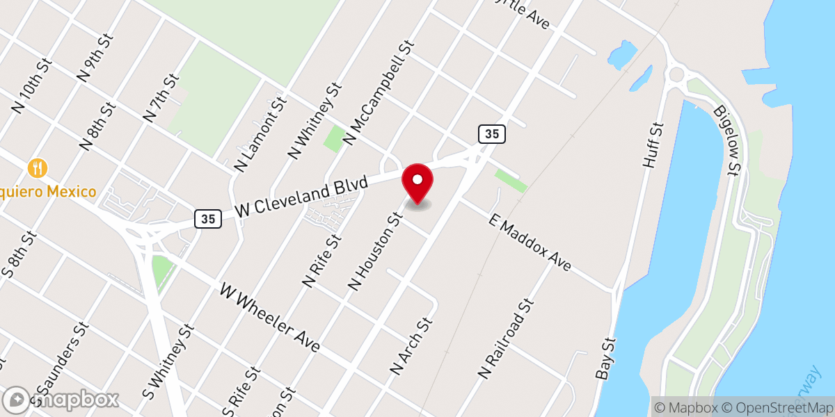 Map showing location of Crossroads Church