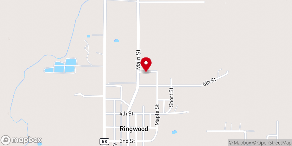 Map showing location of Ringwood Wesleyan Church