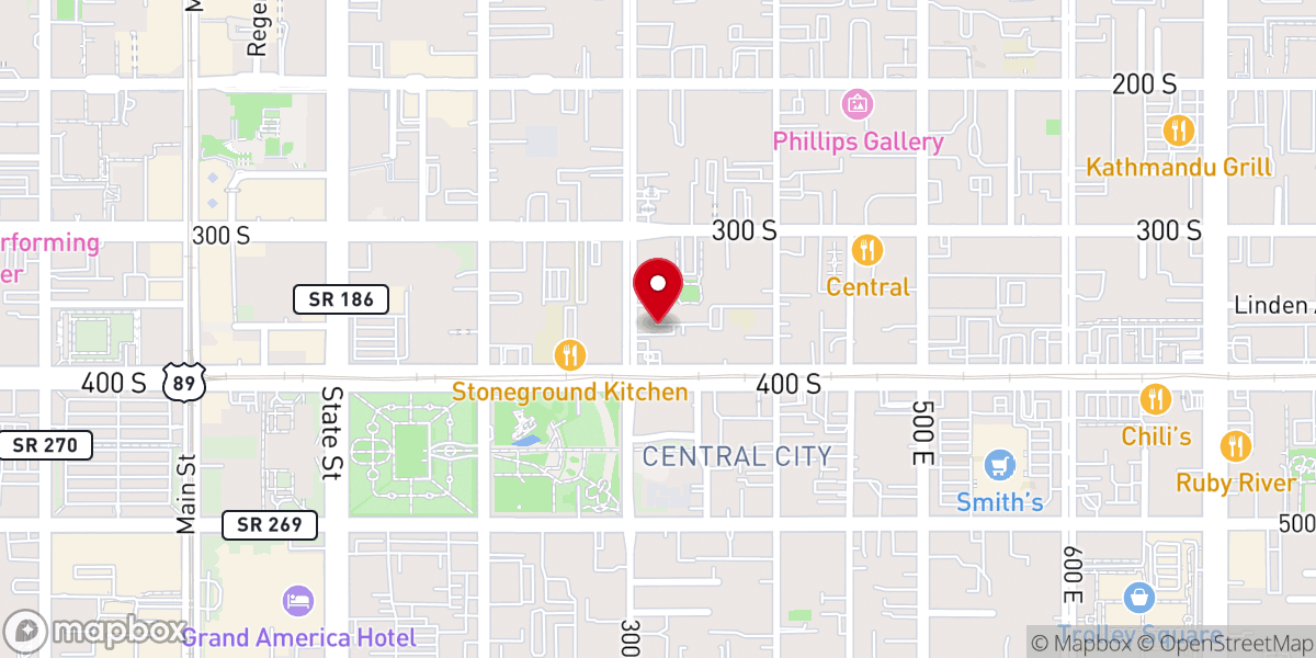 Map showing location of Saints Peter and Paul Orthodox Christian Church