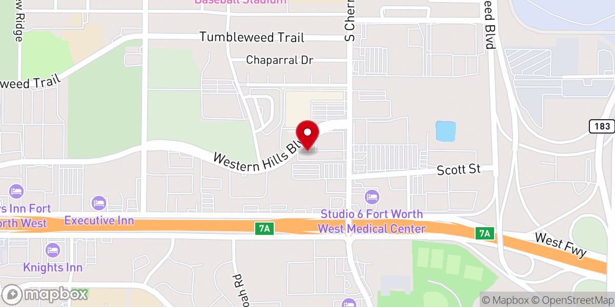 Map showing location of Iglesia Una Nueva Familia en Fort Worth DFW