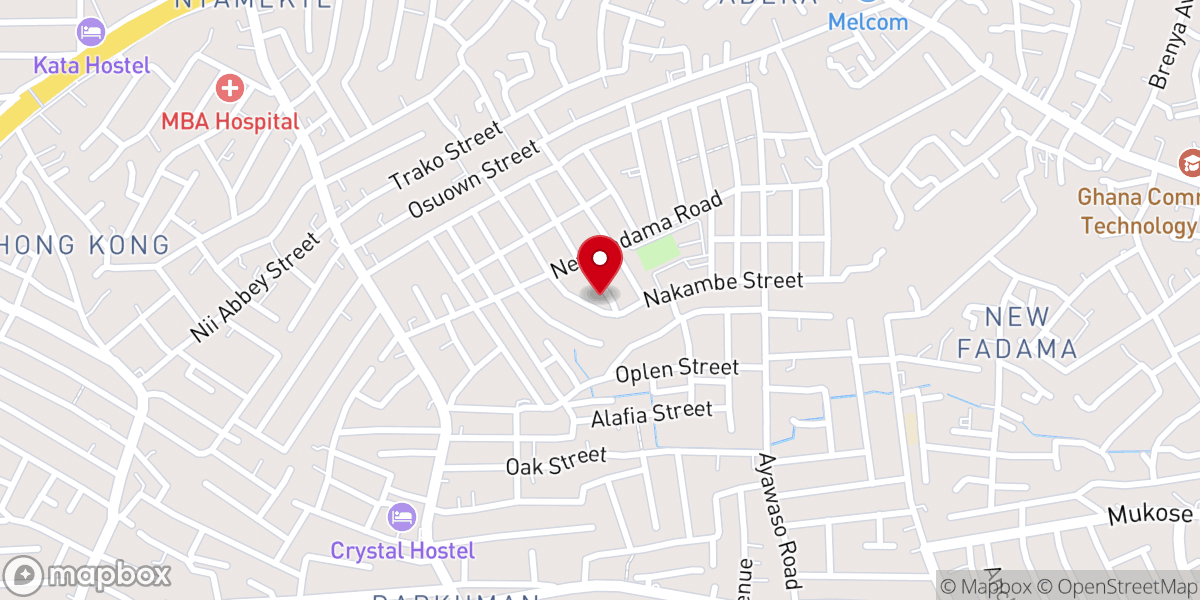Map showing location of New Fadama Seventh-day Adventist Church