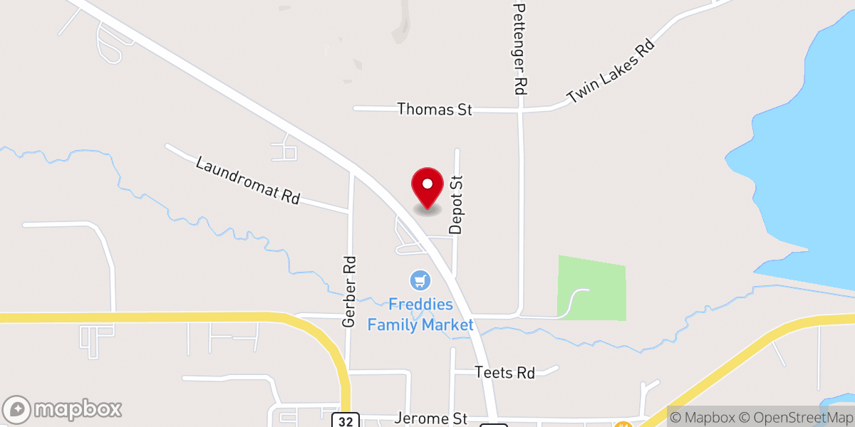 Map showing location of Church of Christ