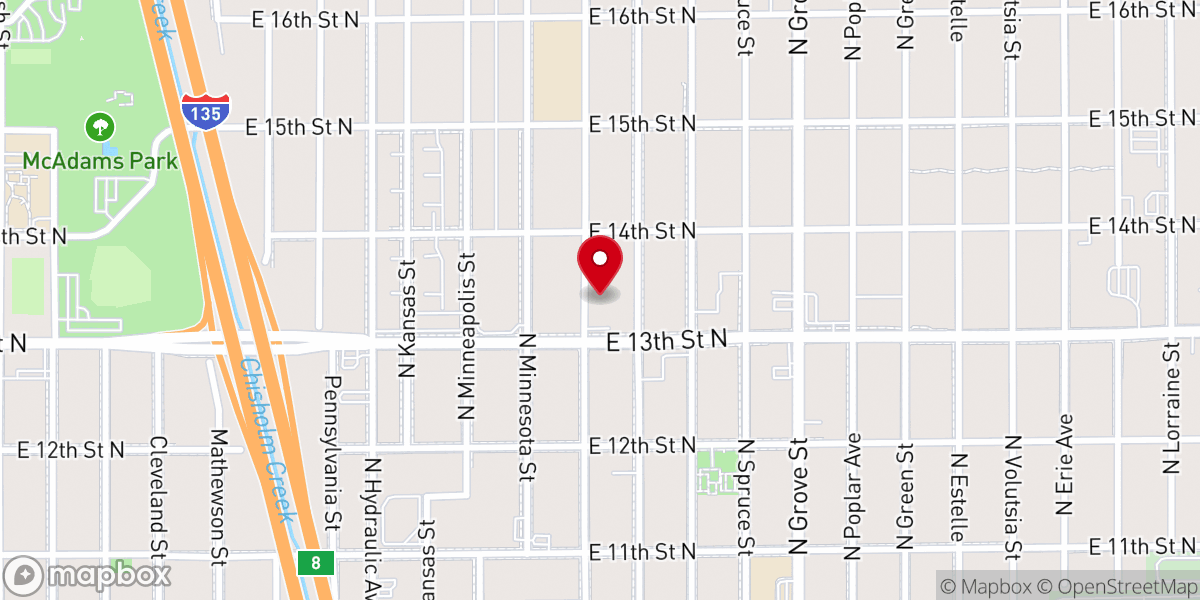Map showing location of First Church of God in Christ