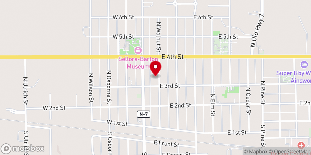 Map showing location of Community Bible Baptist Church