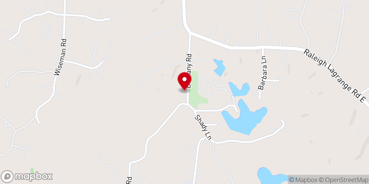 Map showing location of Bethany Christian Church