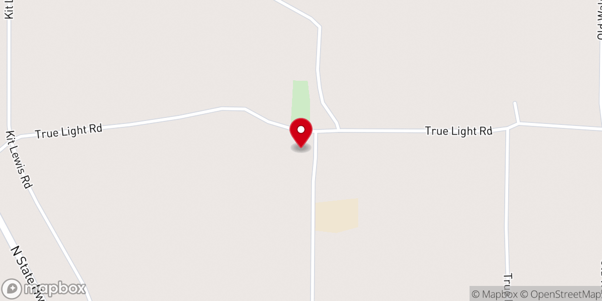 Map showing location of Truelight Community Center