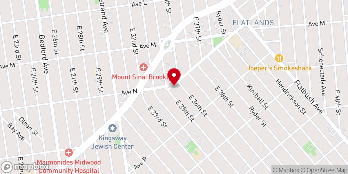 Map showing location of Khal Bnei Torah