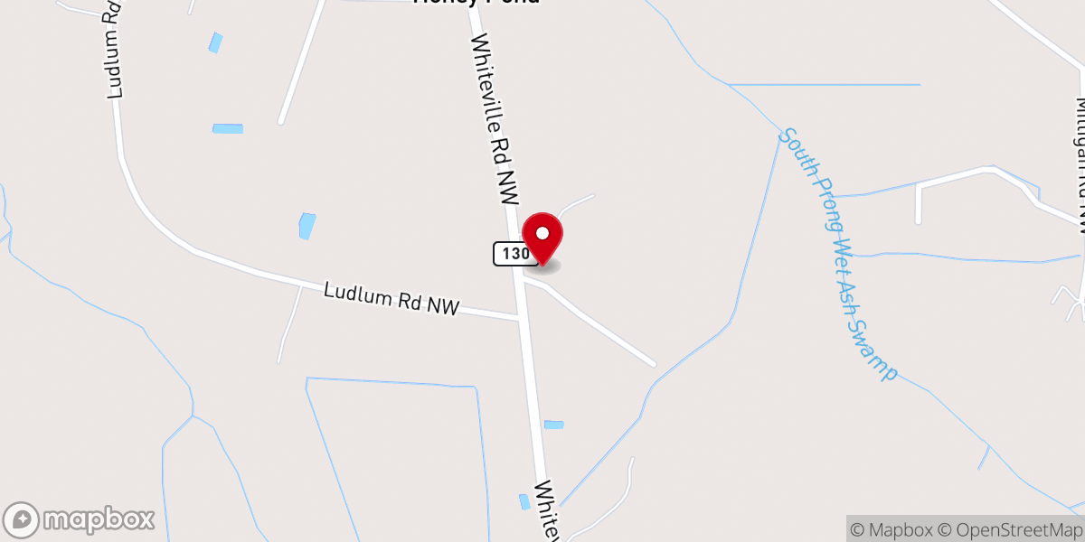 Map showing location of Zion Baptist Church