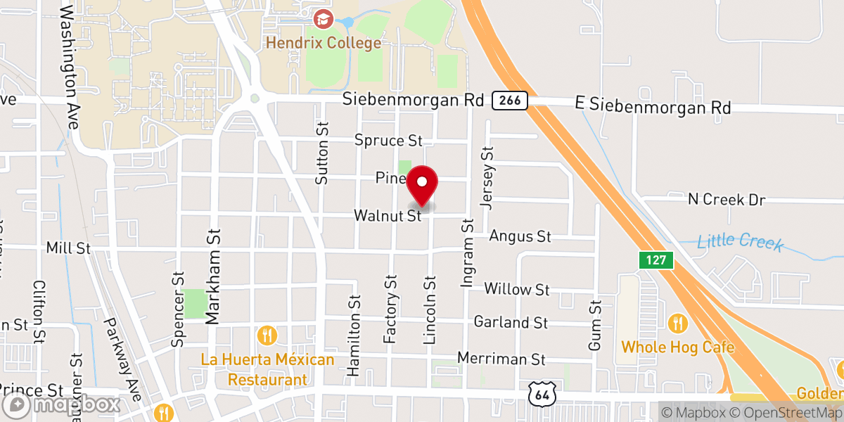 Map showing location of Union Baptist Church