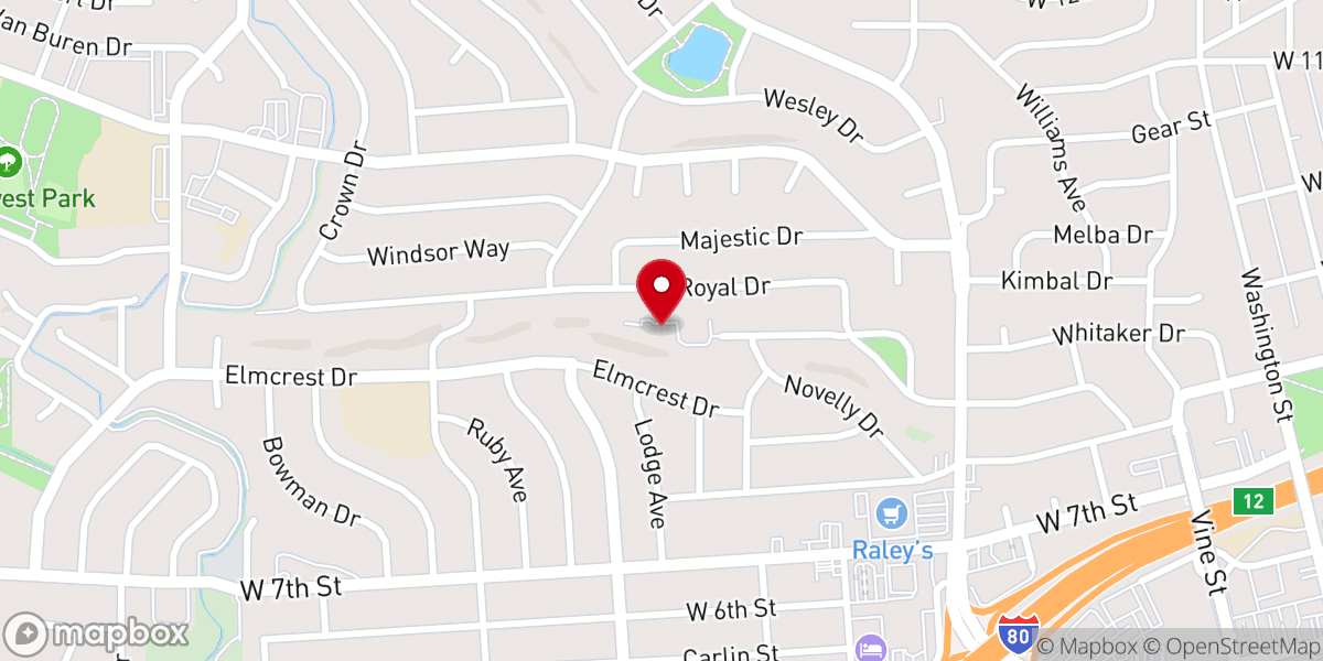Map showing location of First Congregational Church