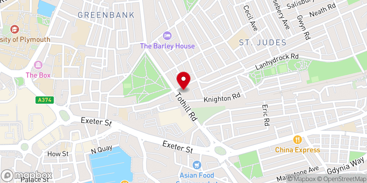 Map showing location of St Jude's Church