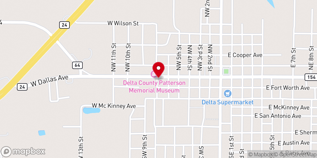 Map showing location of New Zion Baptist Church