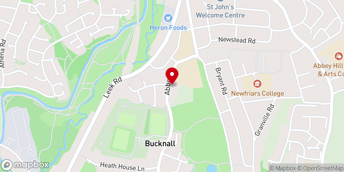 Map showing location of Our Lady and Saint Benedict R C Church