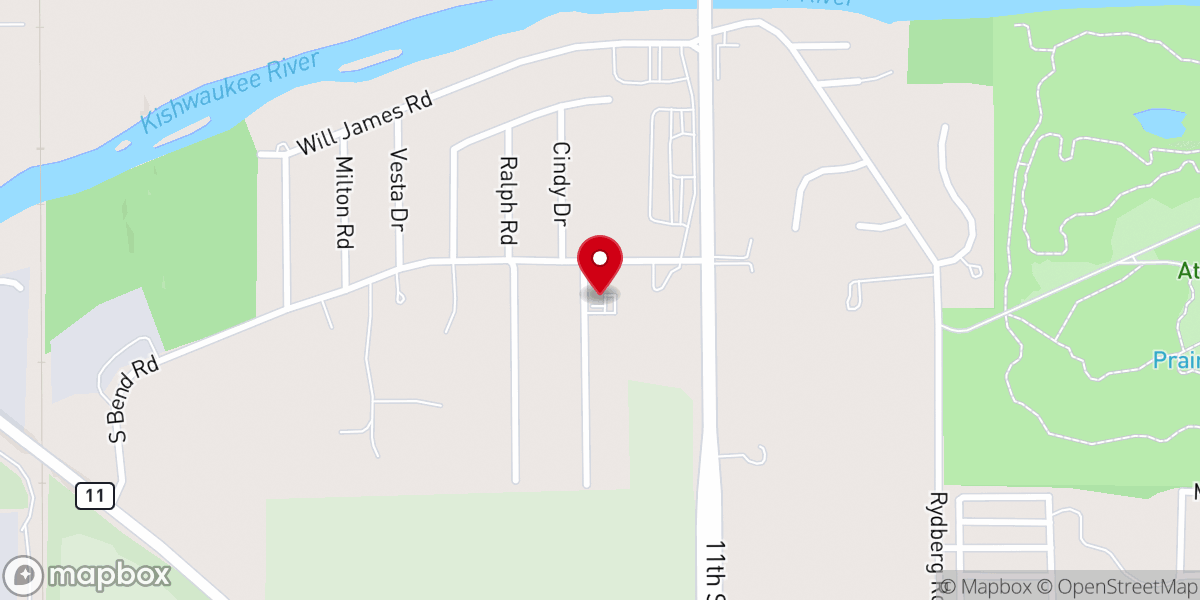 Map showing location of New Milford United Methodist