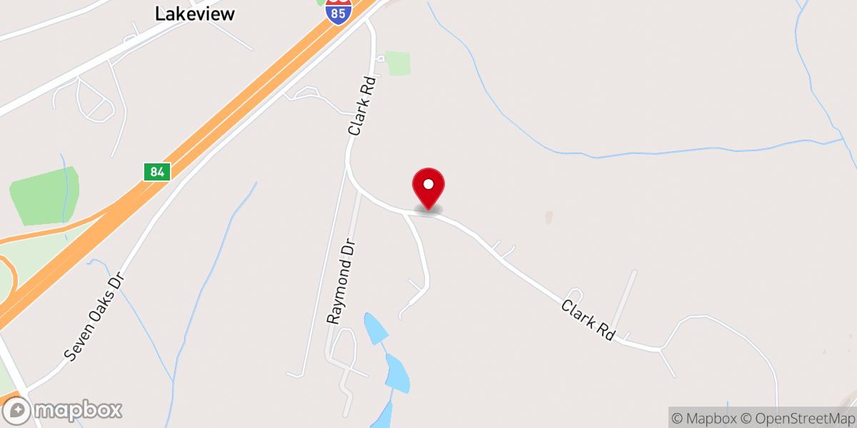 Map showing location of New Zion Baptist Church