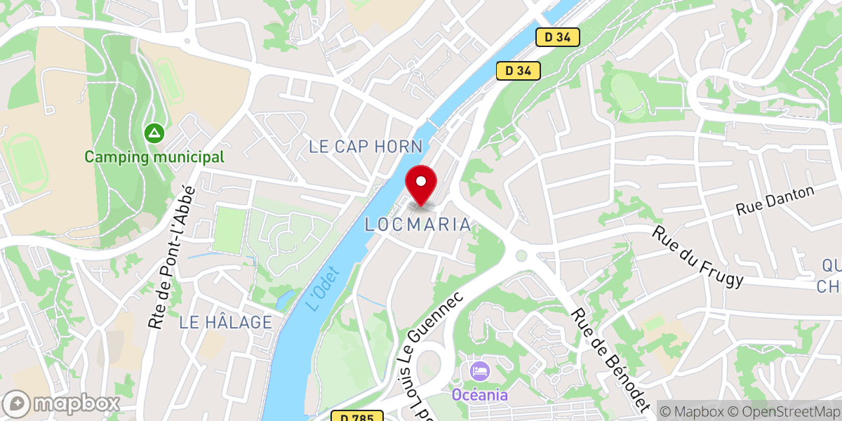 Map showing location of Église Notre-Dame de Locmaria