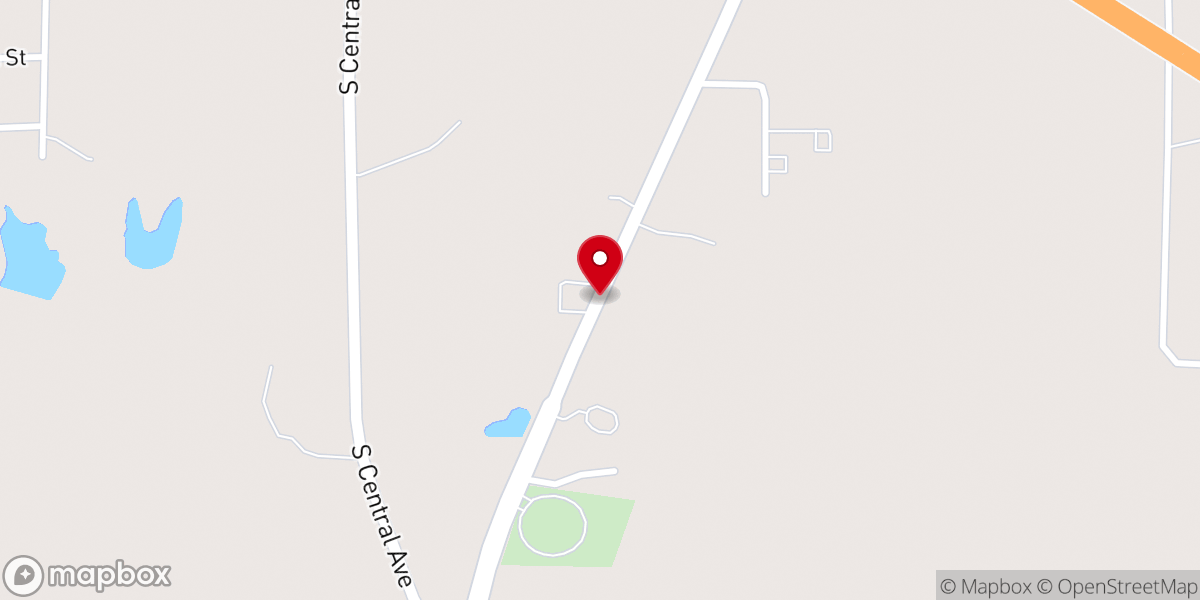 Map showing location of New Albany Presbyterian Church