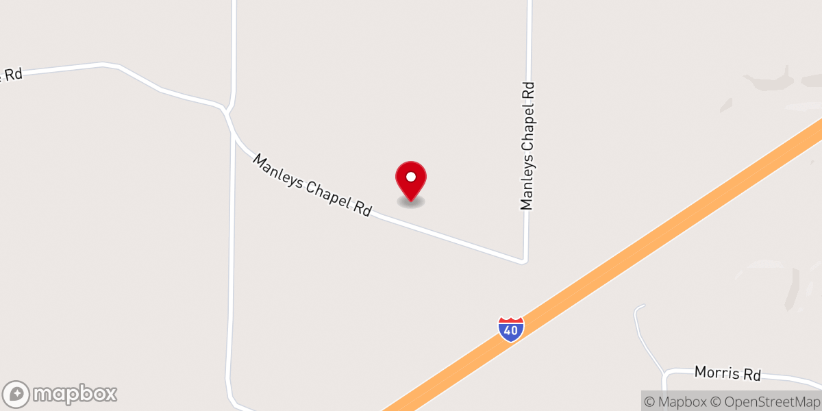 Map showing location of Moores Chapel Methodist Church