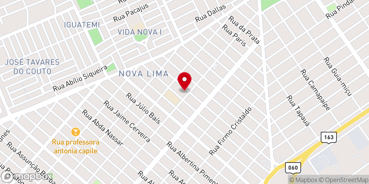 Map showing location of Paróquia Nossa Senhora das Graças, Nova Lima - Campo Grande MS - Igreja Matriz