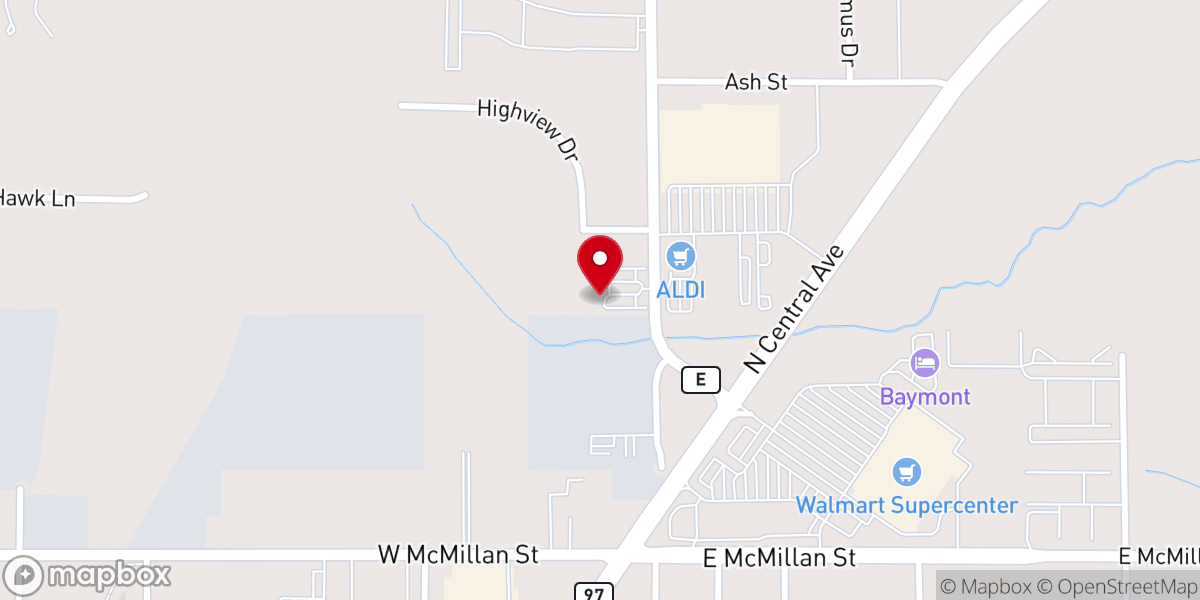 Map showing location of Zion Community Church