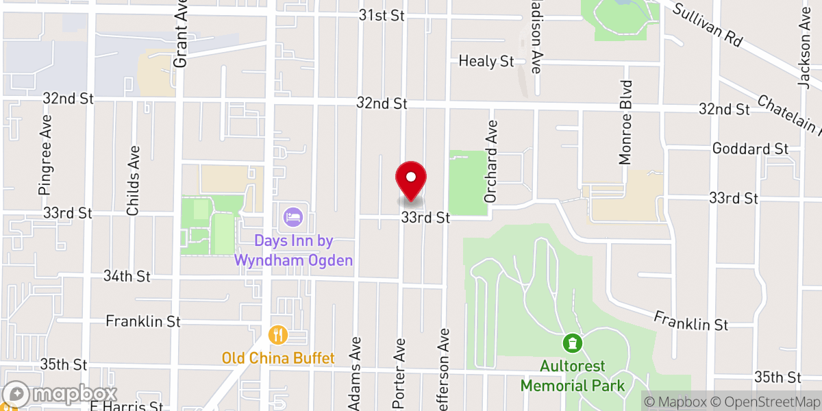 Map showing location of Calvary Baptist Church and Spanish Mission