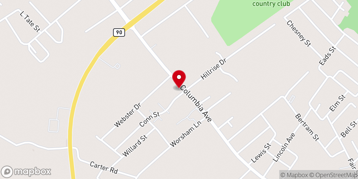 Map showing location of Mending Fences Cowboy Church