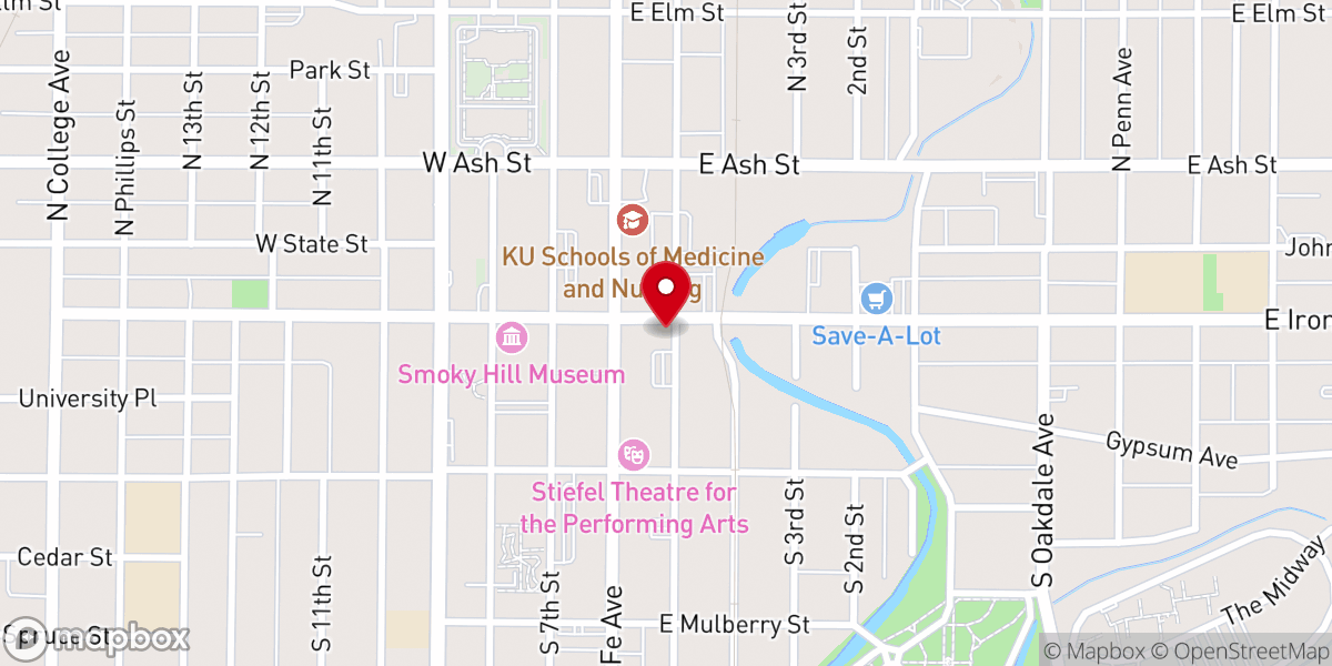 Map showing location of Restoration Church Salina
