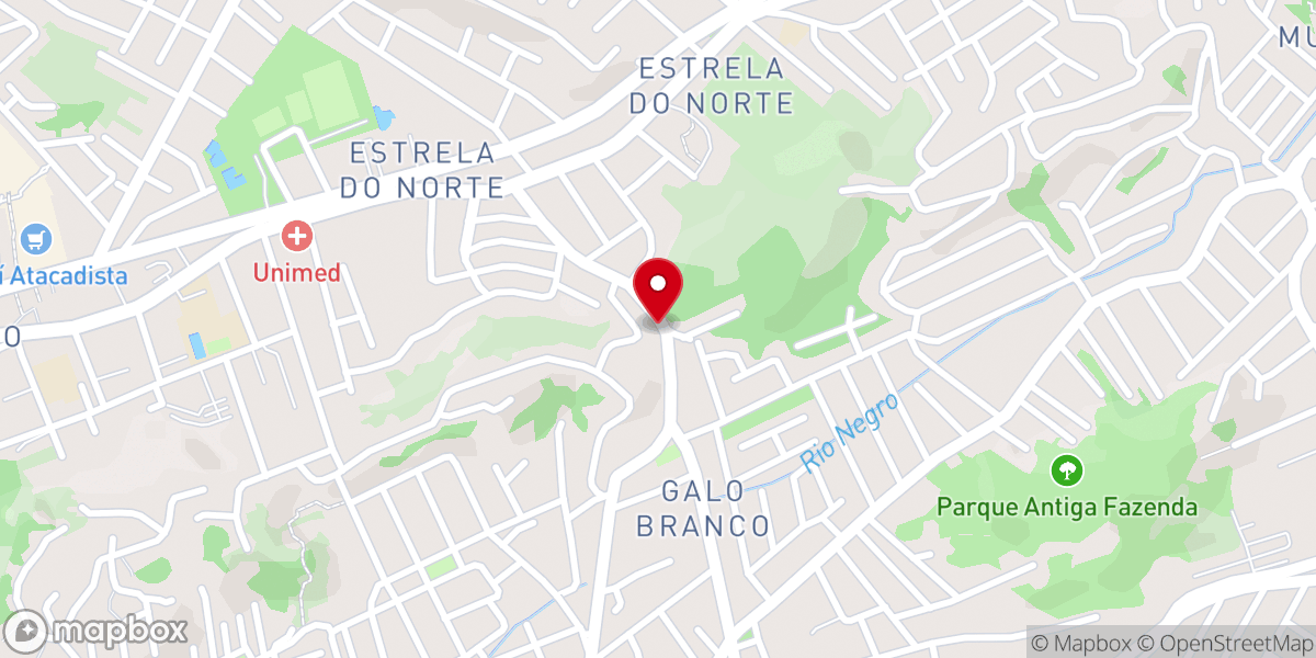 Map showing location of Assembléia de Deus Filial de Mutuá