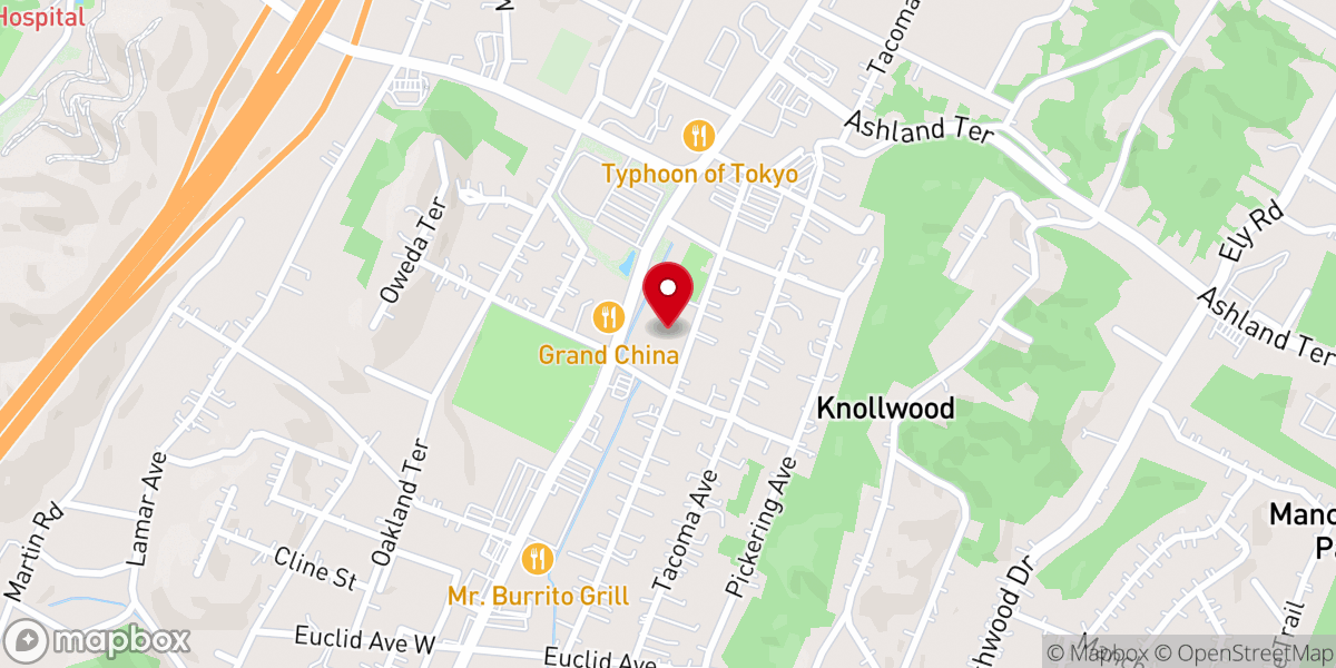 Map showing location of Red Bank United Methodist Church