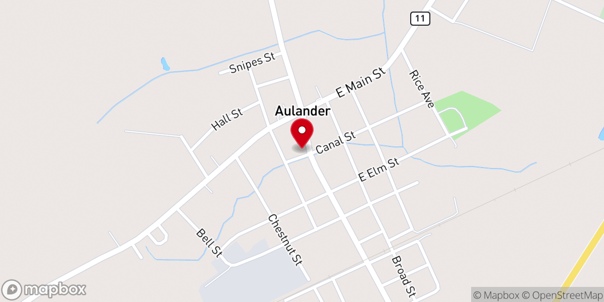 Map showing location of AULANDER COMMUNITY BUILDING