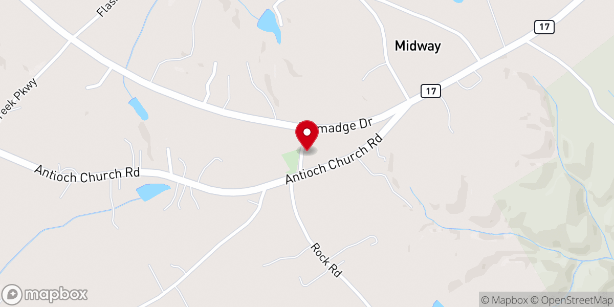 Map showing location of Mount Bethel Community Church