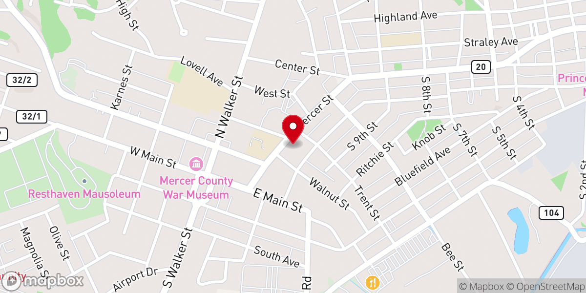 Map showing location of Episcopal Church of the Heavenly Rest