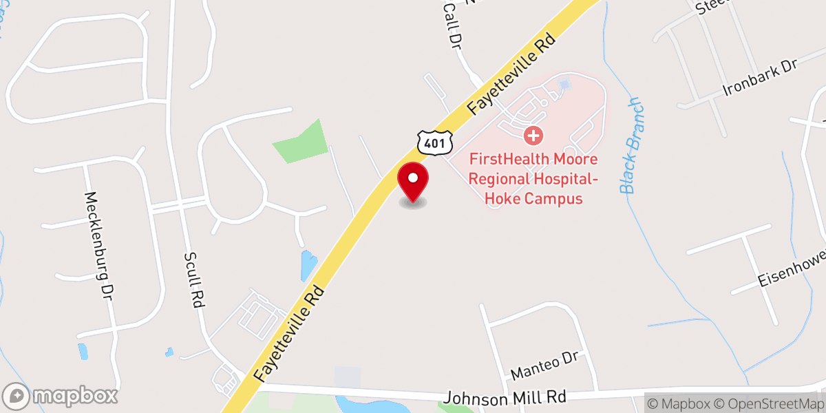 Map showing location of Friendship Grove Baptist