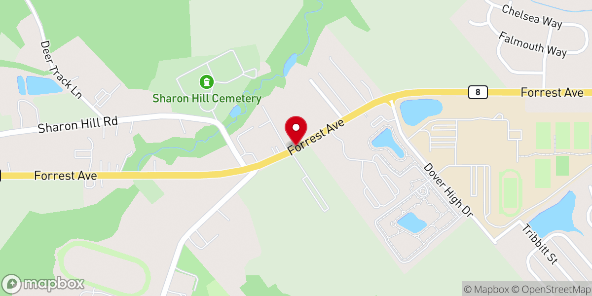Map showing location of Calvary Baptist Church - West Campus