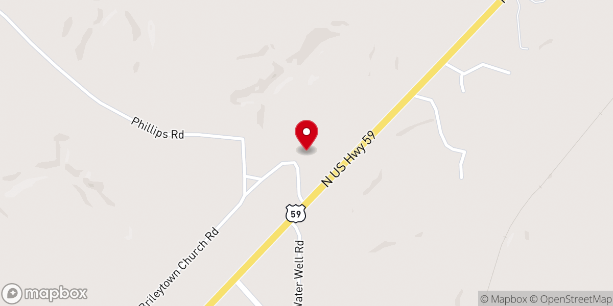 Map showing location of Old Briley Town Church