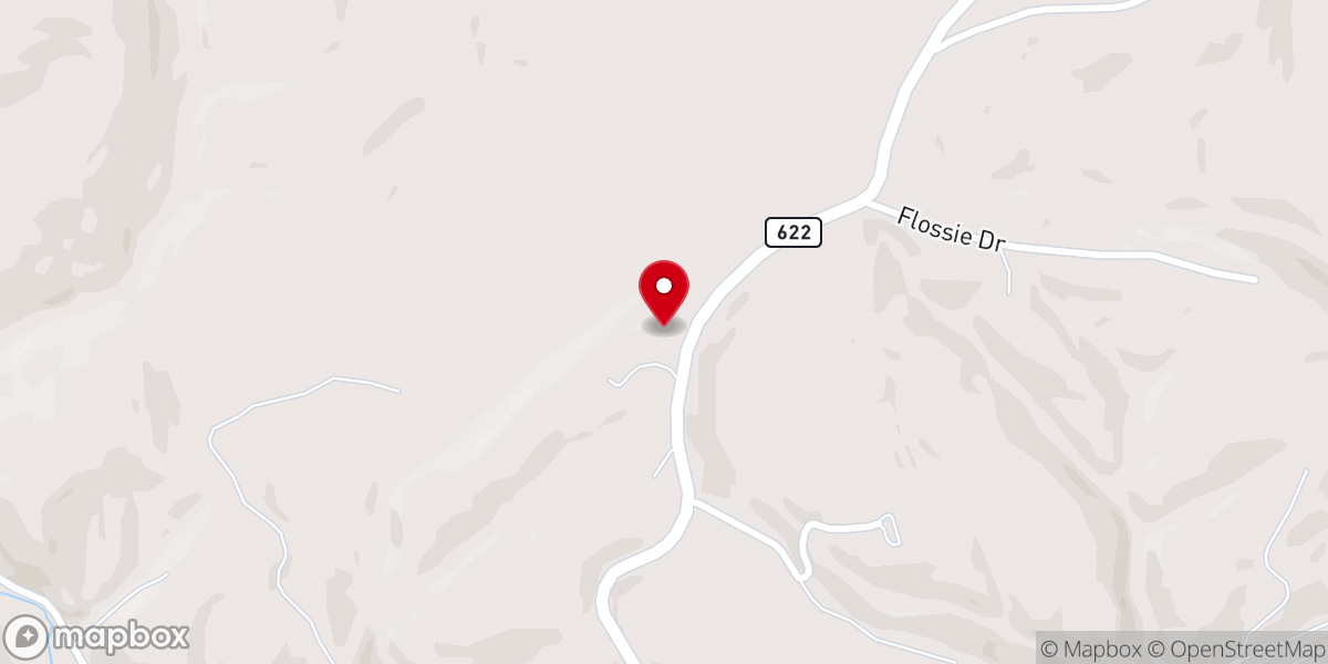 Map showing location of Beulah Church