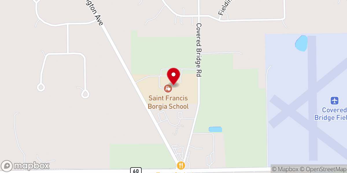 Map showing location of Saint Francis Borgia Catholic School