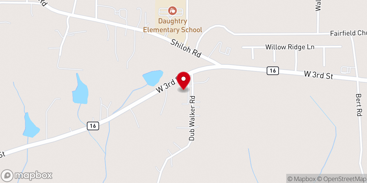 Map showing location of Lighthouse Baptist Church