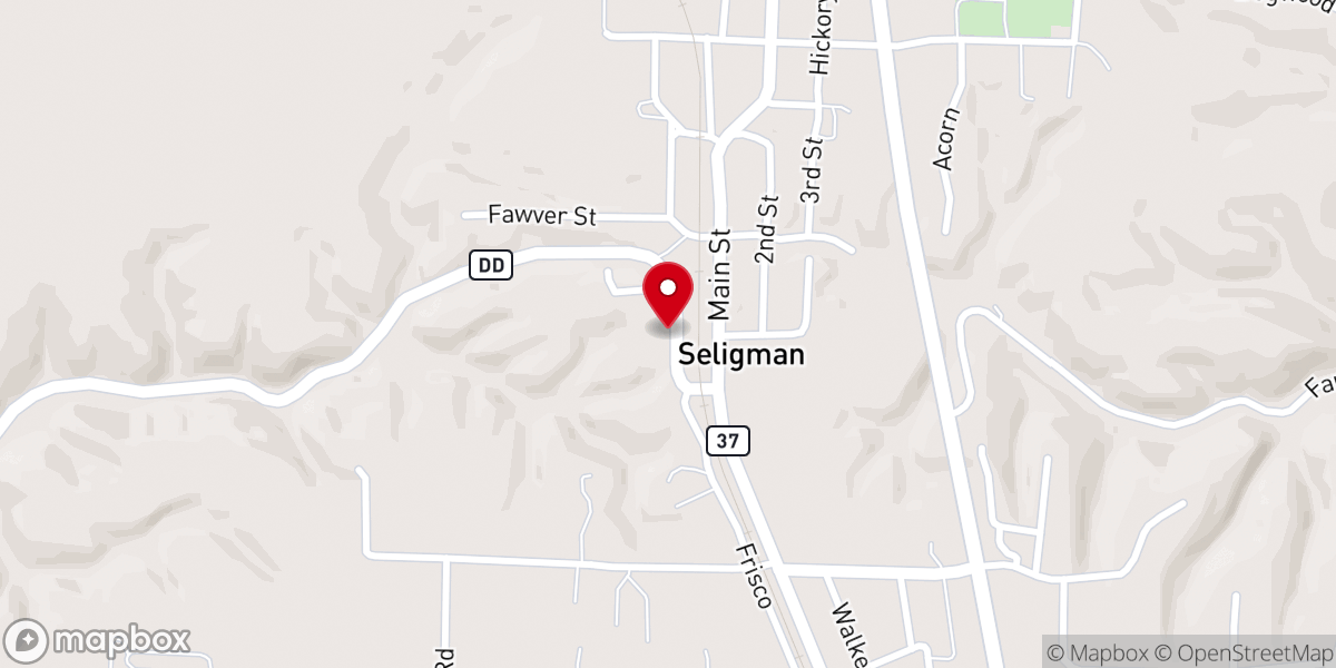 Map showing location of Seligman City Park